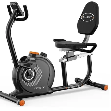 VANNECT Liegeergometer für Zuhause mit 16 Widerstandsstufen, leiser Heimtrainer mit großem Sitz und App-Konnektivität