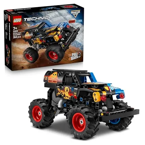 LEGO Technic Monster Jam Grave Digger Monstertruck mit Rückziehmotor - Spielzeug für Kinder - 42219