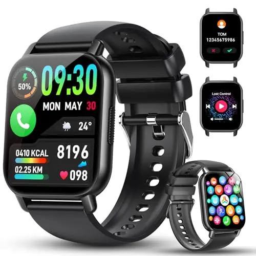 Smartwatch für Herren und Damen, 1,91" HD Touch Fitnessuhr mit Herzfrequenz, Schlafmonitor und 112+ Sportmodi