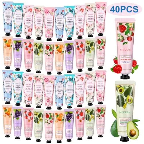 40er Set Handcreme für Damen - Feuchtigkeitspflege für trockene Hände & Füße - Ideal als Geschenk für Muttertag, Weihnachten & Geburtstage