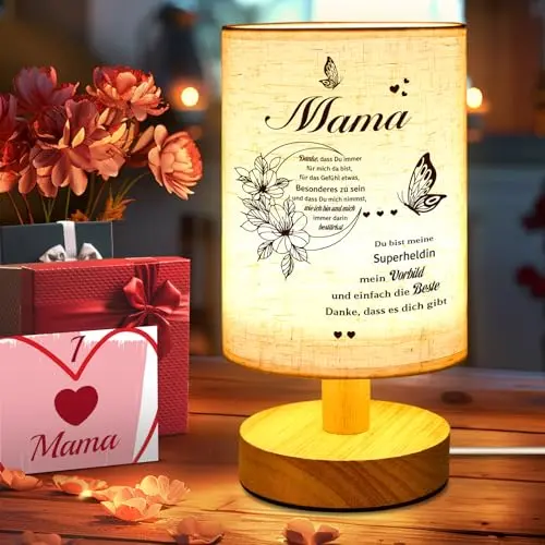 Linkax Muttertags- und Geburtstagsgeschenke für Mama und Oma, dekorative Nachttischlampe mit Spruch