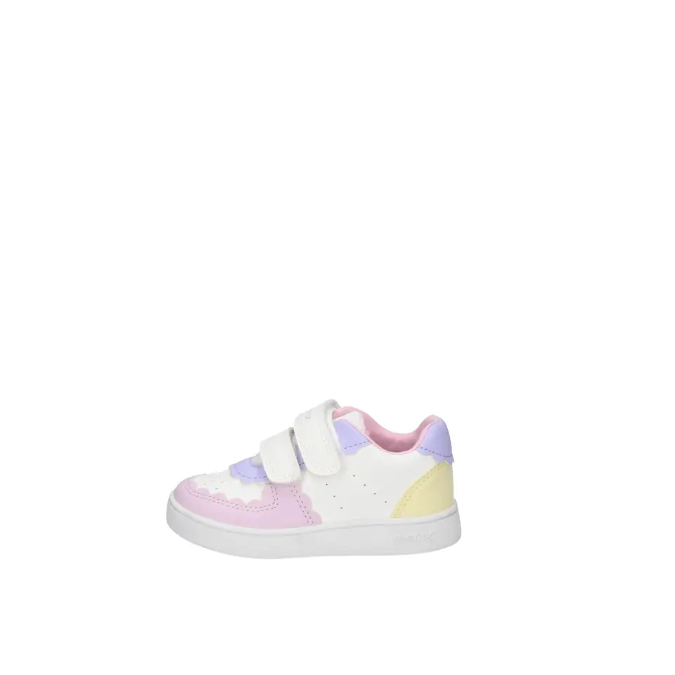 Geox Baby Mädchen B Eclyper Girl Sneaker, Weiß/Gelb, 24 EU