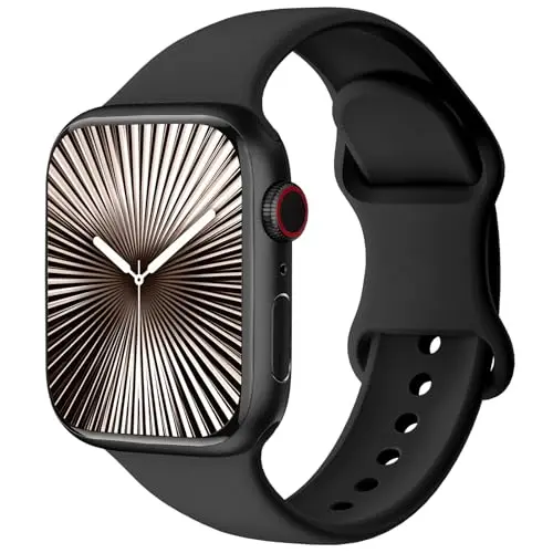 Ersatzarmband für Apple Watch 38-44mm, Silikonarmband kompatibel mit iWatch SE, Series 1-10, für Herren und Damen