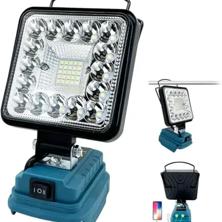Makita 18V Akku Lampe, 48W 4800LM LED Arbeitsleuchte, tragbares Flutlicht für Camping und Notfälle (ohne Akku)