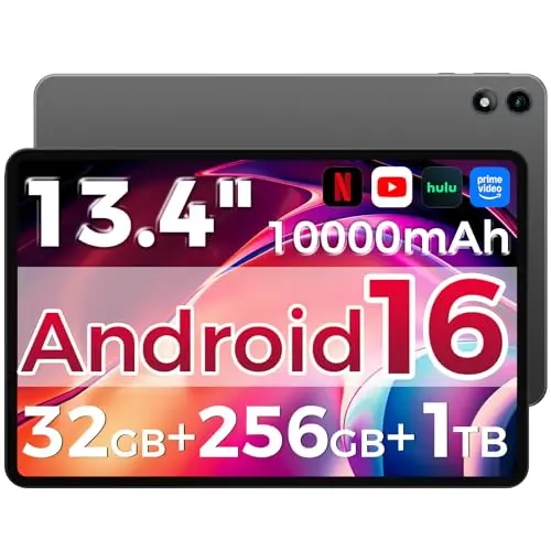 RebotAi 2026 Tablet 13,4 Zoll, Android, 32GB RAM, 256GB ROM, 1TB TF, 10.000mAh, Octa-Core, 1920x1200 IPS, Kamera, GPS, Schnellladung