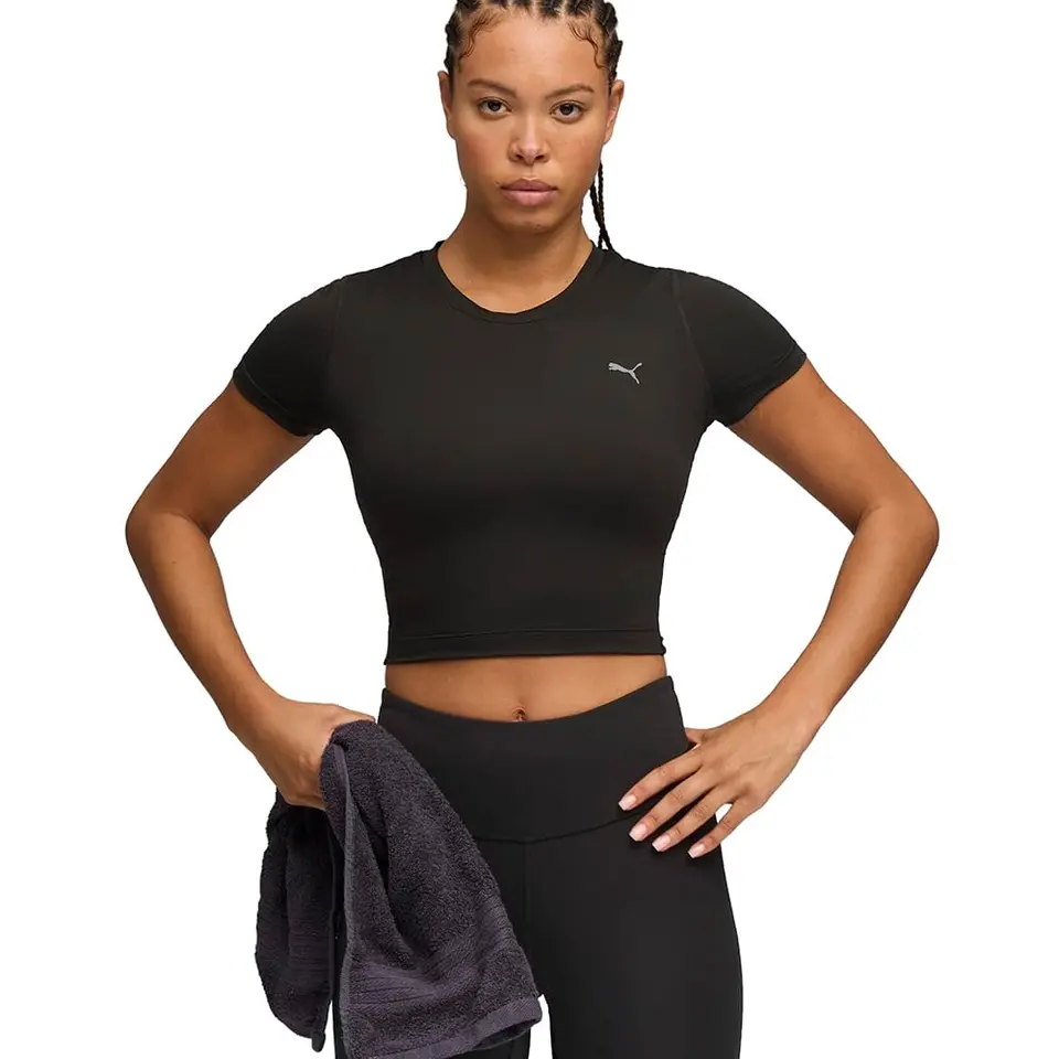PUMA Damen CLOUDSPUN Twist T-Shirt XXL, Schwarz