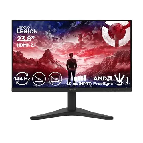 Lenovo Legion R24s 24" Full HD Gaming Monitor 144Hz mit HDMI und DisplayPort, IPS-Panel, TÜV Augenschutz
