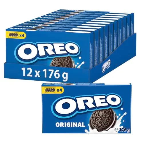 OREO Original Schokoladenkekse mit Vanillecreme, 176 g