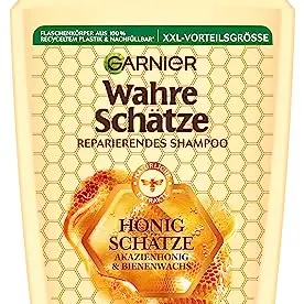 Garnier Wahre Schätze Reparierendes Shampoo Honig; 1L - kräftigt und nährt strapaziertes Haar