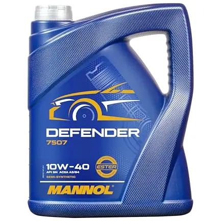 MANNOL Defender 10W-40 Motoröl, 5L - Teilsynthetisch für moderne Motoren