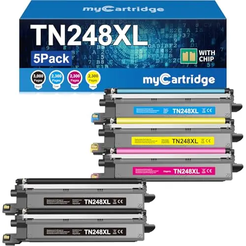MYCARTRIDGE TN248XL Kompatibel für Brother TN-248 CMYK 5-Pack