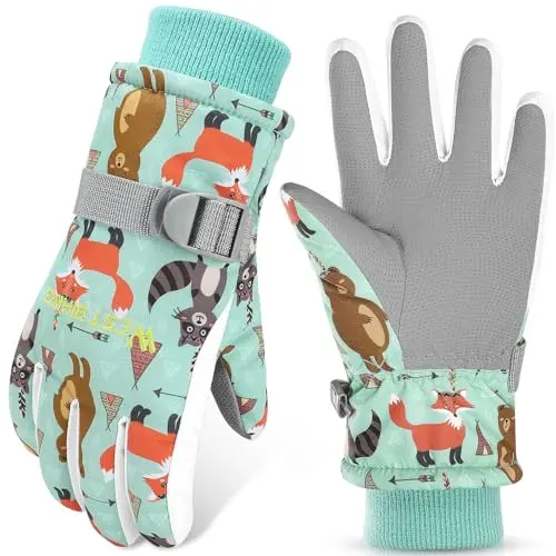 WESTGIRL Kinder Winterhandschuhe - Warme, winddichte Skihandschuhe für Jungen und Mädchen (3-12 Jahre)