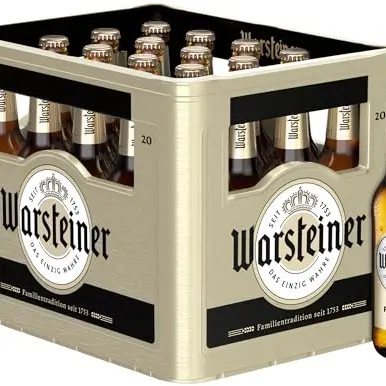Warsteiner Premium Pilsener Flaschenbier, MEHRWEG, 20er Kiste (20 x 0.5 l)