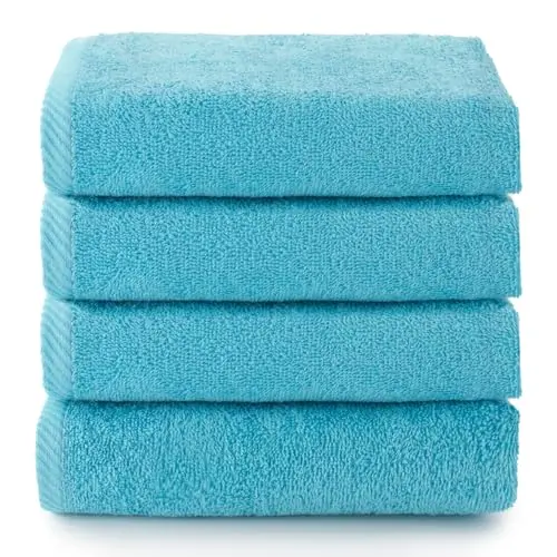 Top Towel Plus Badetücher 4 Handtücher 30x50 cm 100% Baumwolle Aguamar