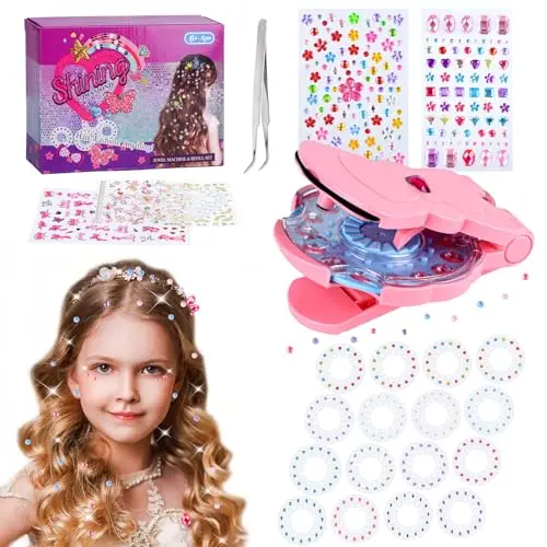 SEMKOTREE Hair Bedazzler Kit mit 420 Glitzersteinen - Kreatives Hairstylinggerät