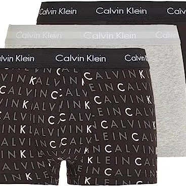 Calvin Klein Herren 3er Pack Boxershorts Low Rise Trunks, Mehrfarbig, XL