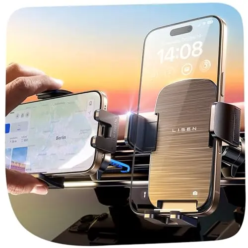 LISEN Auto Handyhalterung für Lüftung 360° drehbar - kompatibel mit iPhone 16/15 Pro Max, Samsung, Xiaomi, HUAWEI (Upgrade 2024)