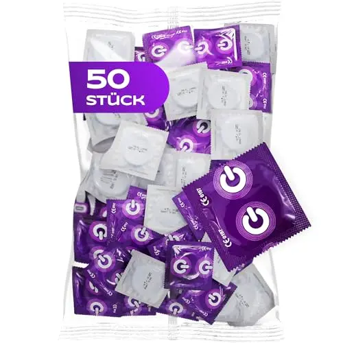 ON) Kondome XX-Large 50 Stück I Premium extra groß I mit Silikon Gleitgel I vegan