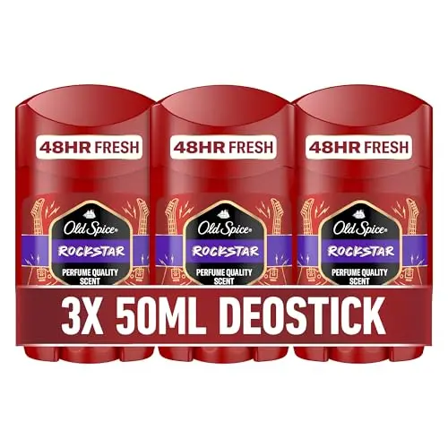 Old Spice Rockstar Deostick, 3x50ml, lang anhaltender Frischduft, schützt vor Gerüchen, ohne Aluminiumsalze