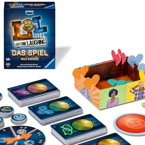 Ravensburger Last One Laughing Mini Edition - Partyspiel für 3-6 Spieler ab 14 Jahren