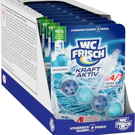 WC Frisch Kraft Aktiv Duftspüler Frische Brise (10er Pack) - Für langanhaltend frischen Duft