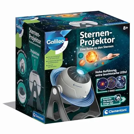 Clementoni Galileo Lab Sternen-Projektor - Sonnensystem und Sternbilder für Kinder ab 8 Jahren
