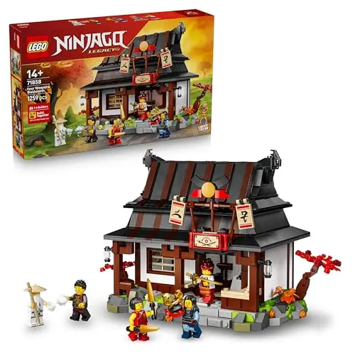 LEGO NINJAGO Jubiläum - Ninja Haus Spielzeug mit Minifigur und Sammelkarten - Geschenk für Jungen ab 14 Jahren