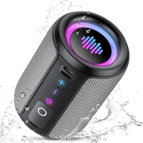 Tiksounds Bluetooth Lautsprecher, 15W, IPX7 wasserdicht, 12h Akku, TWS Stereo, perfekt für Sport, Party & Reisen