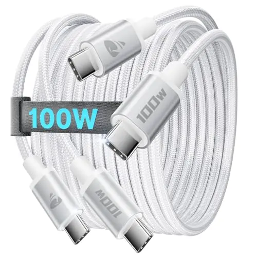 Aioneus USB-C auf USB-C Kabel, 2 Stück, 3 m, für iPhone, MacBook, Samsung und iPad