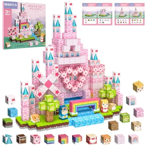 Crifeton Magnetische Bausteine 100 PCS - Spielzeug für Kinder ab 3 Jahren, ideales Geschenk für Jungen und Mädchen