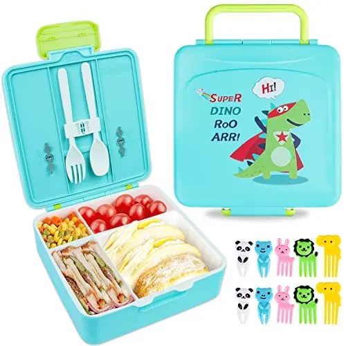 KEARLGMBH Brotdose für Kinder, BPA-frei, Auslaufsicher & Mikrowellengeeignet, Ideal für Schule und Camping