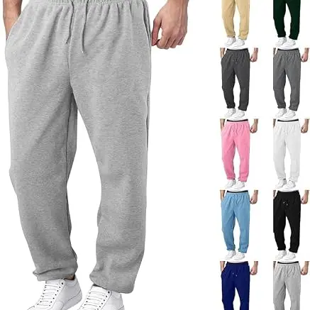 Herren Jogginghose Baggy Baumwolle Leicht Slim Fit Freizeithose Casual Atmungsaktiv