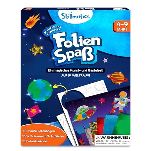 Skillmatics Kunst & Bastelaktivität: Folienspaß im Weltraum für Kinder, Bastelsets für 4 bis 9 Jahre
