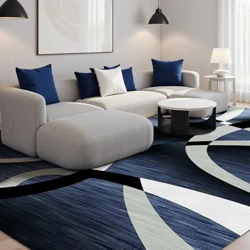 Moderne Teppiche für Wohnzimmer und Schlafzimmer, Waschbar, Anti-Rutsch, Flauschig, Größe: 240x300 cm, 3D Design