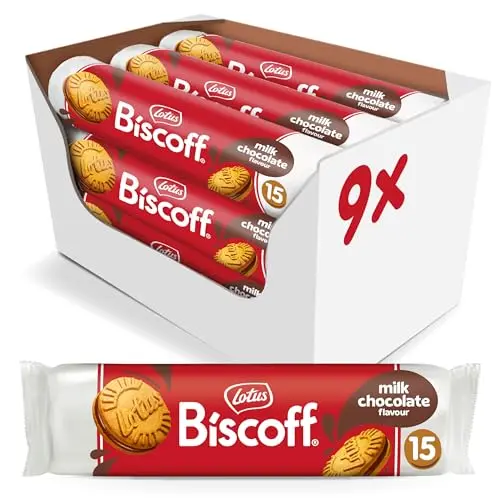 Lotus Biscoff Sandwich-Doppelkekse mit Schokoladengeschmack - 15 Stück - 1,35 kg - Natürliche Inhaltsstoffe