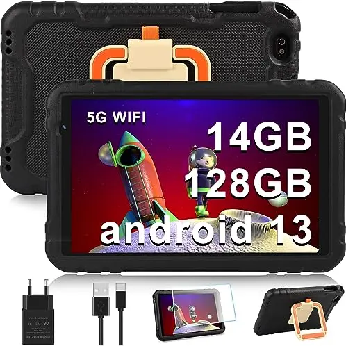 AOCWEI x500 10" Tablet - 14GB RAM, 128GB Speicher, Android 13, Octa-Core, 5G WiFi, Bluetooth 5.0, 8000mAh Akku