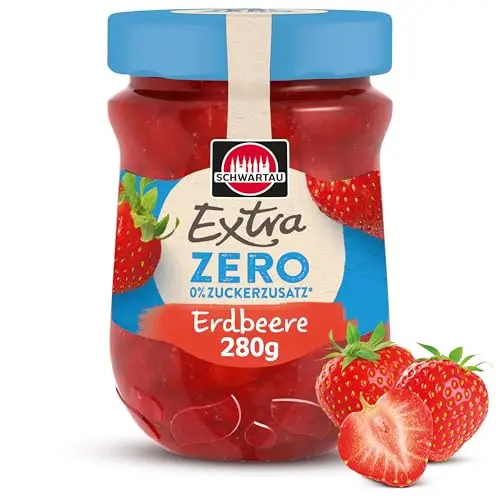 Schwartau Extra Zero Erdbeere, zuckerfreier Fruchtaufstrich, 15 kcal pro 25g, 280g