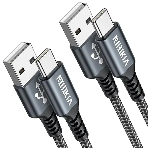 USB C Kabel, 2 Stück 2M Nylon Schnellladekabel für Samsung, Google Pixel, Motorola, Nokia, Xiaomi