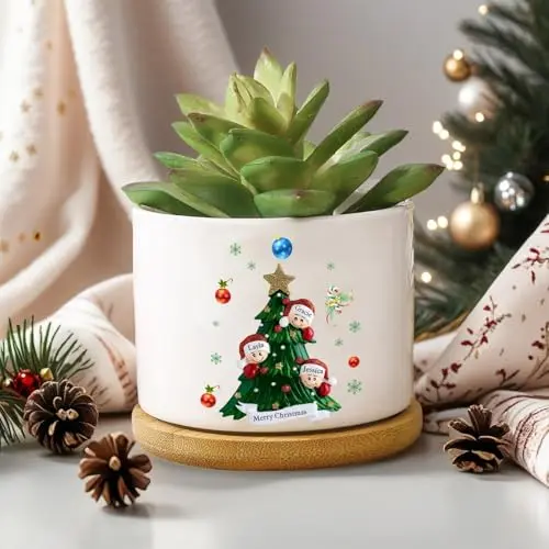Personalisierter Keramik-Blumentopf mit Namen