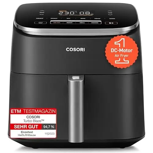 Cosori Airfryer Turboblaze 9-in-1 Heißluftfritteuse, 6L