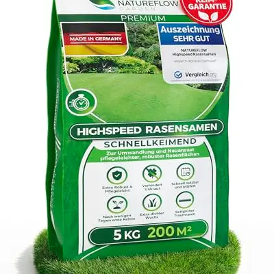Schnell wachsender Premium-Rasensamen Made in Germany - 5kg für 200qm