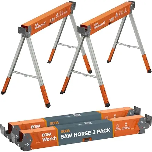 BORA klappbare Arbeitsböcke 2er Set, höhenverstellbar, 1224 kg