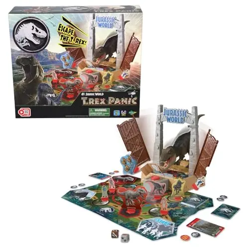 Jurassic World T-Rex Panic Brettspiel für Kinder ab 6 Jahren