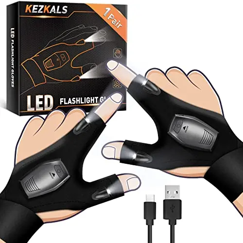 KEZKALS Geschenke für Männer Papa, Angelzubehör & LED Angeln Handschuhe