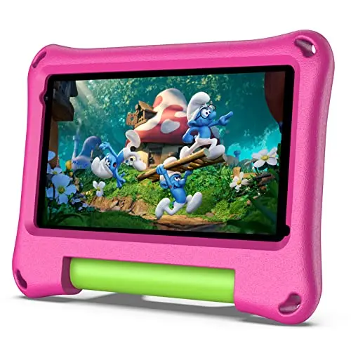 VASOUN 7 Zoll Kinder-Tablet 32GB mit Kindersicherung und Schutzhülle, Rosa