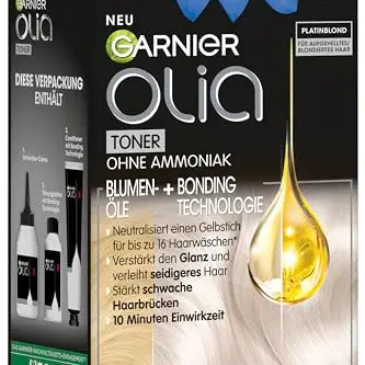 Olia Toner 10.01 Platinblond, Anti-Gelbstich für blondiertes Haar, vegane Formel ohne Ammoniak, für strahlenden Glanz