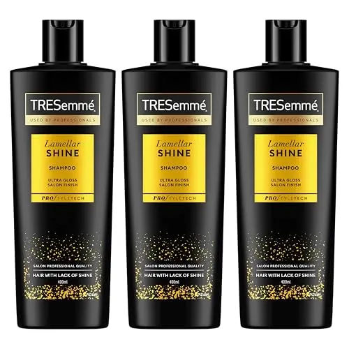 TRESemmé Lamellar Shine Shampoo 3 x 400 ml – Ultraglänzendes Finish wie vom Friseur
