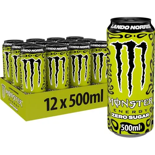 Monster Energy® Lando Norris Energy-Drink mit Melonen-Yuzu-Geschmack, zero Zucker und Kalorien, in praktischen 12er 500 ml Dosen