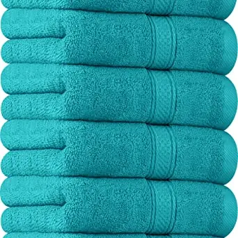 Utopia Handtücher Set - 100% Baumwolle, ultraweich & saugfähig, 6er Pack (Türkis)