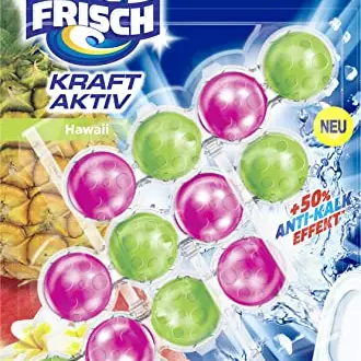 WC FRISCH Kraft Aktiv Duftspüler Hawaii (150 g) - Duftsteine für frischen Duft und Anti-Kalk Effekt